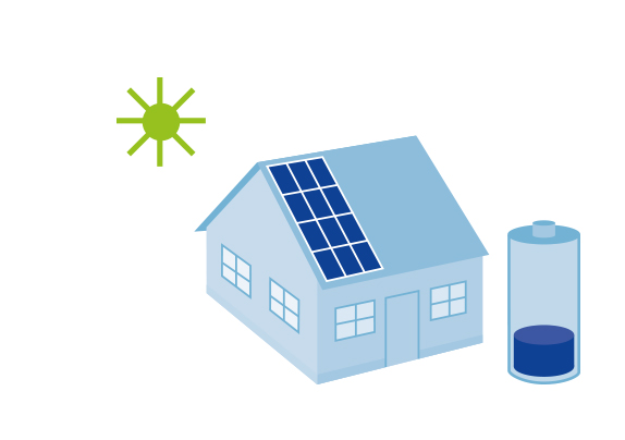 Haus mit PV no Bettery